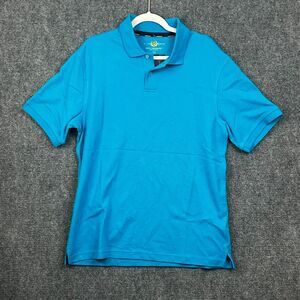 Club Room Mens Medium Blue Golf Polo Short Sleeve New With Tags